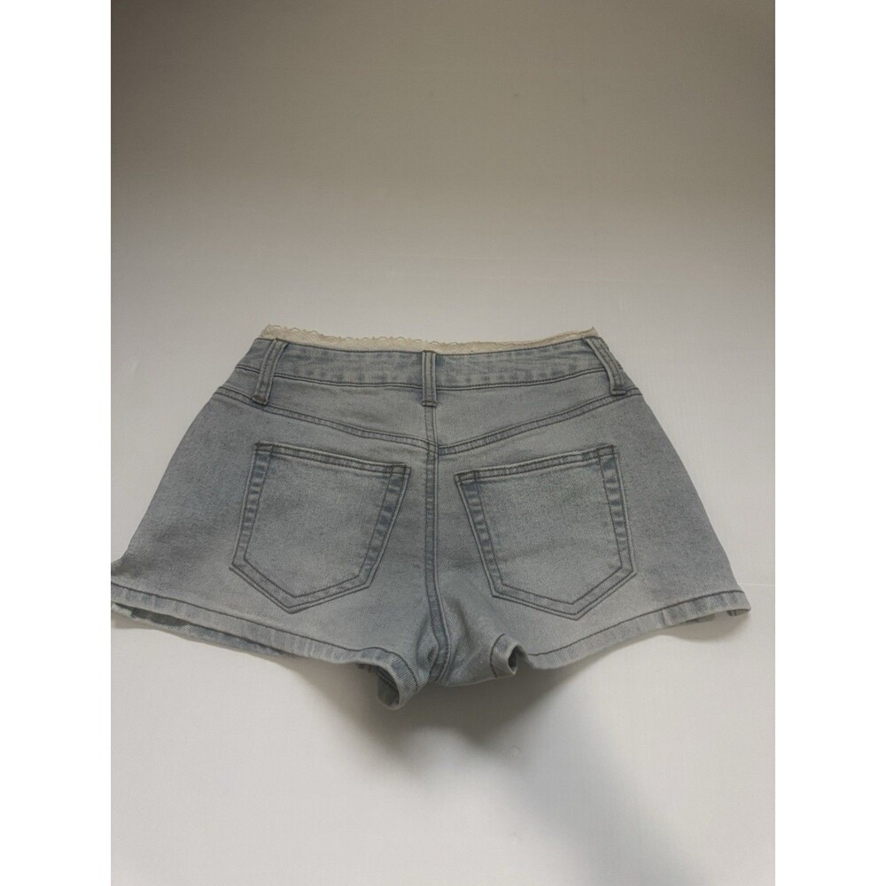 No Boundaries Women’s Mid Rise Denim Shorts Light Wash Size 00 New Tags - Picture 6 of 10